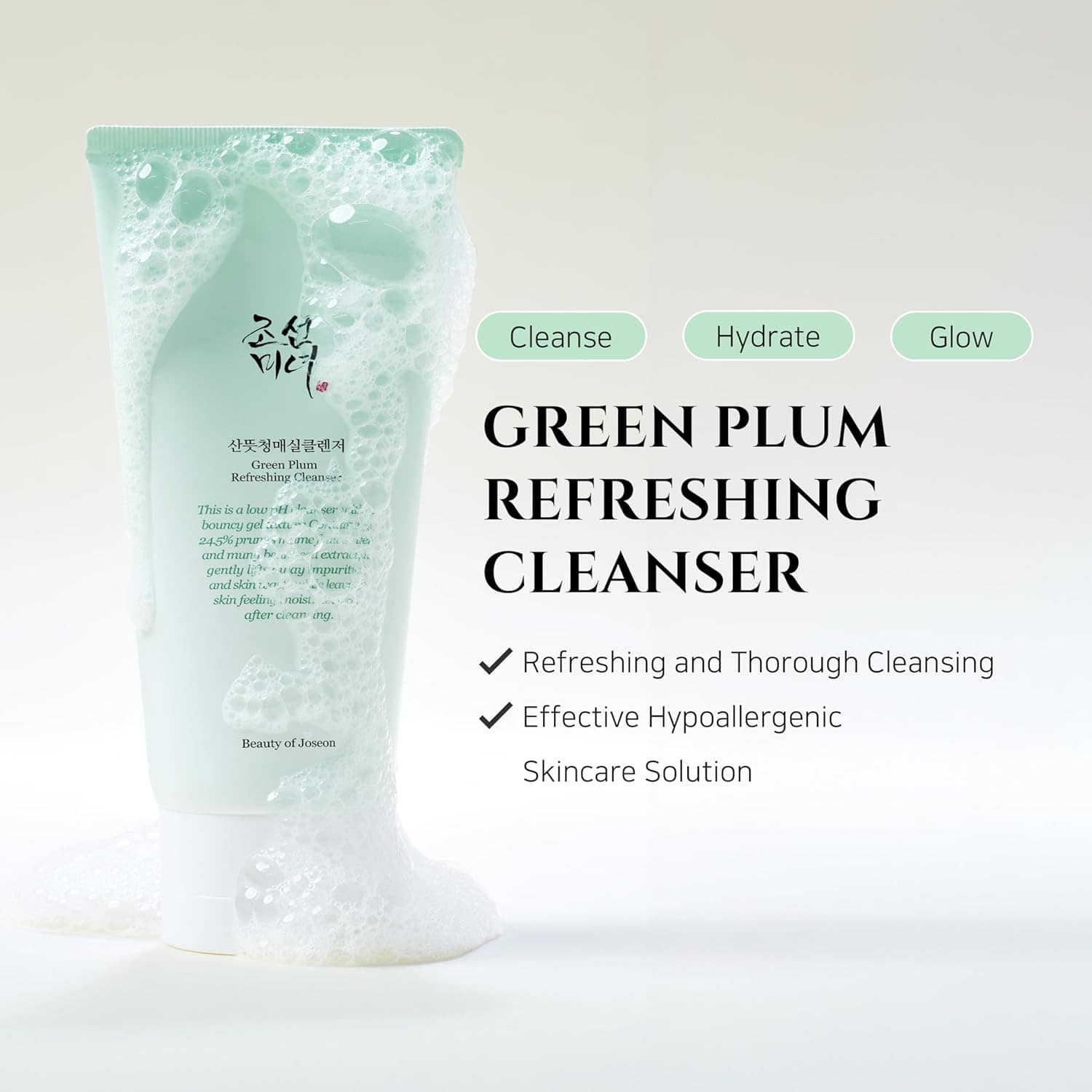 BEAUTY OF JOSEON Green Plum Refreshing Cleanser 100ml (Damaged Packaging) - Image 2