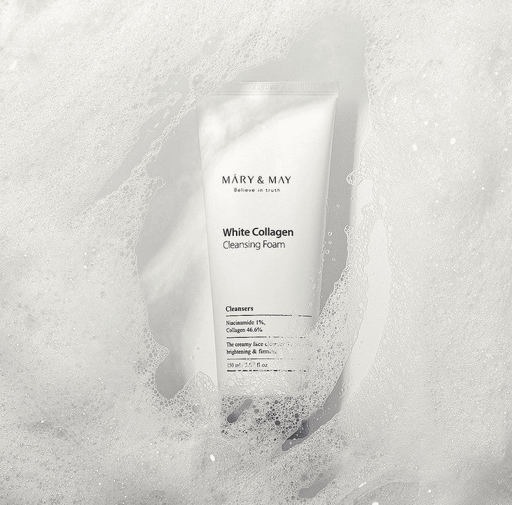 MARY & MAY White Collagen Cleansing Foam