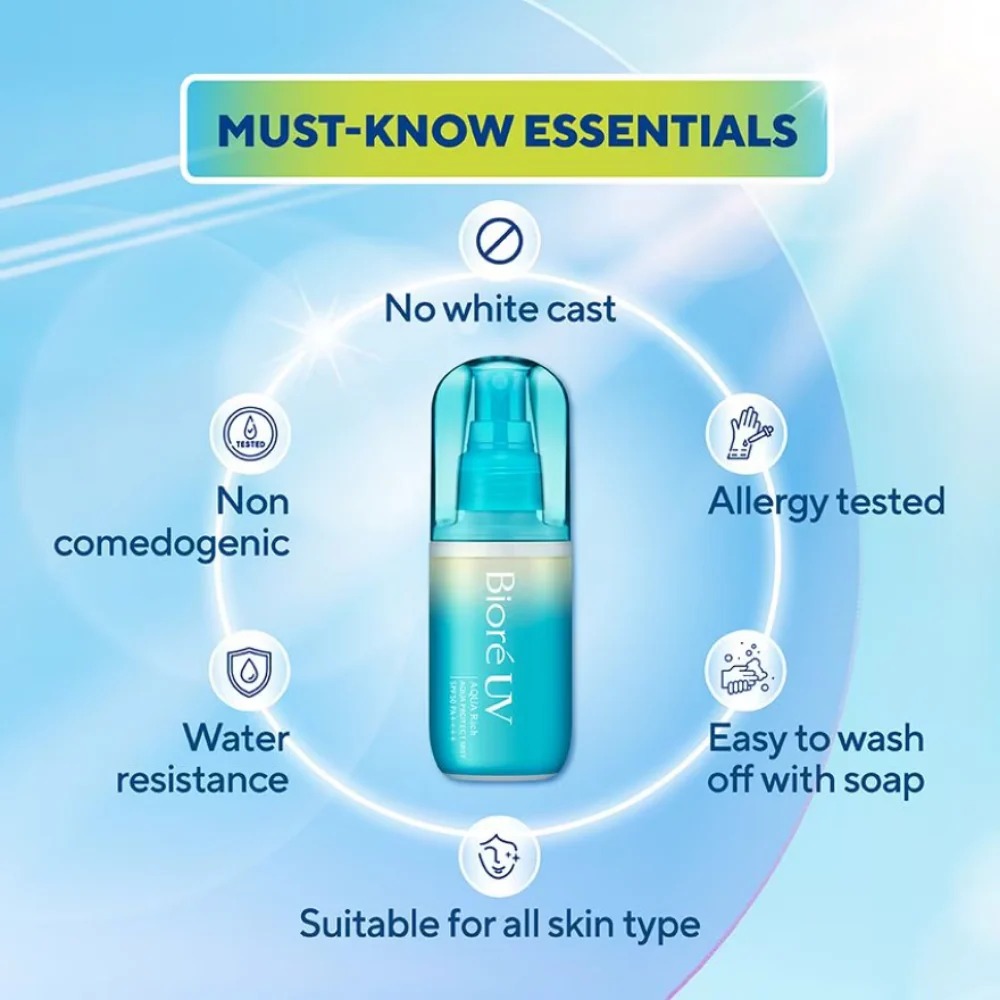 KAO BIORE UV Aqua Rich Aqua Protect Mist SPF50 PA++++ 60ml - Image 4